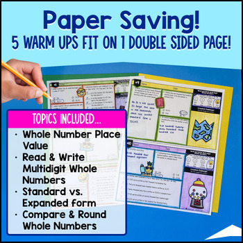 Place Value 4th Grade Warm Ups — preview page 4 of 4