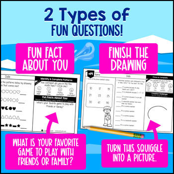 Factors, Multiples, Prime & Composite 4th Grade Warm Ups — preview page 3 of 4