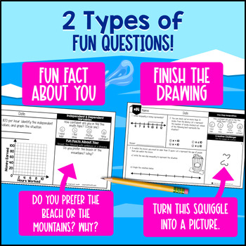 One Step Equations & One Step Inequalities 6th Grade Warm Ups Bell Ringers CCSS — preview page 3 of 4