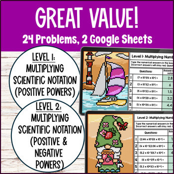 Multiplying Scientific Notation Pixel Art — preview page 2 of 4