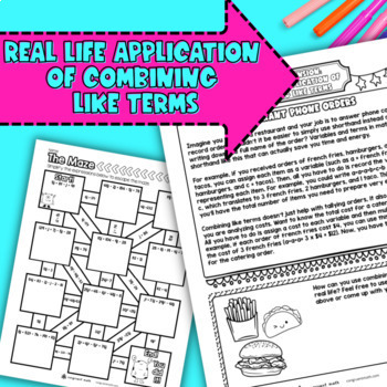 Combining Like Terms BUNDLE — preview page 3 of 4