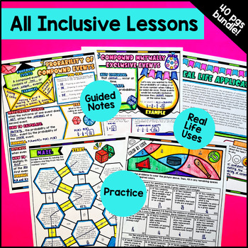 Probability | Simple & Compound Probability Guided Notes & Pixel Art Bundle — preview page 3 of 4
