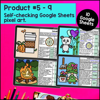 Probability | Simple & Compound Probability Guided Notes & Pixel Art Bundle — preview page 4 of 4
