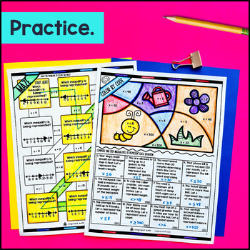 Writing & Graphing One Step Inequalities Guided Notes & Doodle — preview page 3 of 4