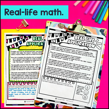 Writing & Graphing One Step Inequalities Guided Notes & Doodle — preview page 4 of 4
