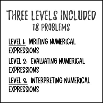 Write & Interpret Numerical Expressions — preview page 3 of 4
