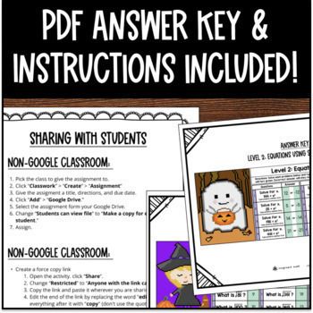 Square Roots & Perfect Squares Equations with Roots Halloween Digital Pixel Art — preview page 4 of 4