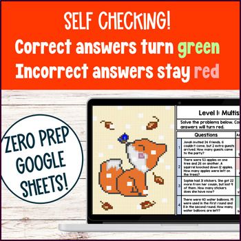 [Halloween] Multistep Word Problems Whole Numbers Addition Subtraction Pixel Art — preview page 3 of 4