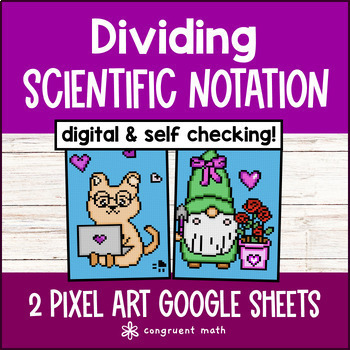 Thumbnail for Dividing Scientific Notation Digital Pixel Art Positive and Negative Powers