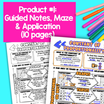 Constant of Proportionality Topic BUNDLE — preview page 2 of 4