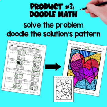Combining Like Terms & Distributive Property Simplify Expressions Print Digital — preview page 3 of 4