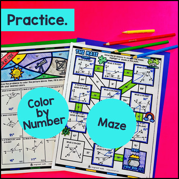 Additive Angles & Decompose Angles Guided Notes w Doodles 4th Grade 4.MD.C.7 — preview page 3 of 4