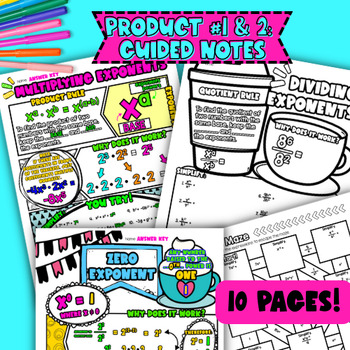 Laws of Exponents Print & Digital BUNDLE — preview page 2 of 4