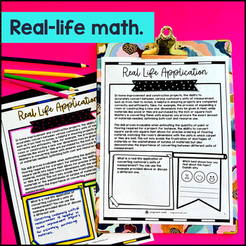 Customary Units of Measurement Conversions Guided Notes w/ Doodles 4th 5th Grade — preview page 4 of 4