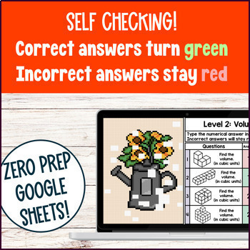 Volume of Prisms by Counting Unit Cubes Halloween Digital Pixel Art 3D Solids — preview page 3 of 4