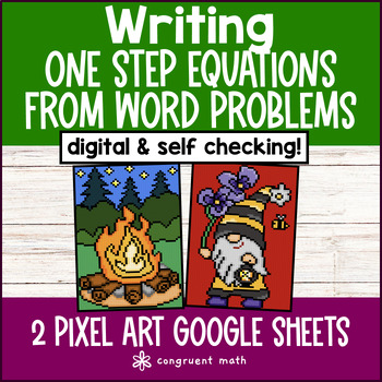 Writing One Step Equations Digital Pixel Art