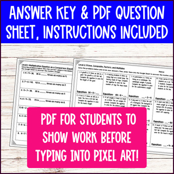 Multiplicative Comparison Digital Pixel Art Multiplication Division Word Problem — preview page 4 of 4