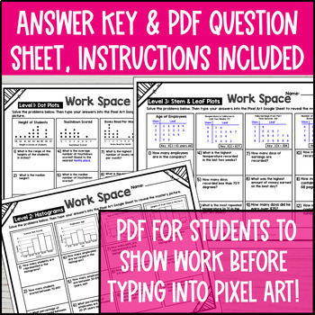 Dot Plots, Histograms, Stem and Leaf Plots Digital Pixel Art — preview page 4 of 4