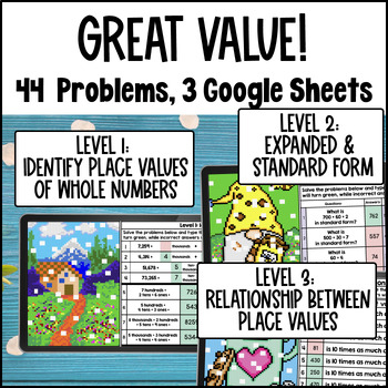 Whole Number Place Value Read Write Multi-Digit Whole Numbers Digital Pixel Art — preview page 2 of 4