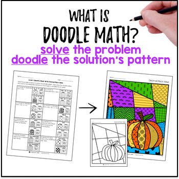 Thanksgiving Decimal Place Value Doodle Color by Number Compare & Round Decimals — preview page 2 of 4