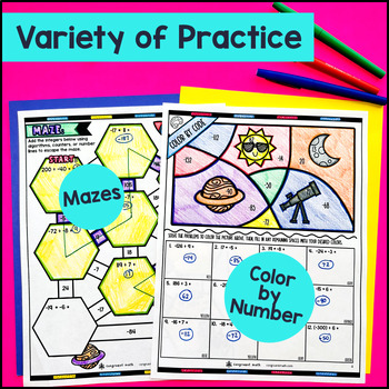 Integers Operations Guided Notes & Doodles BUNDLE — preview page 3 of 4