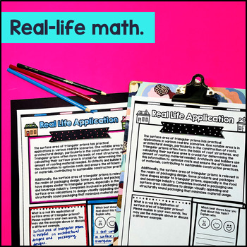 Surface Area of Triangular Prisms Guided Notes w/ Doodles — preview page 4 of 4