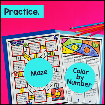 Adding and Subtracting Fractions Like Denominators Word Problems Guided Notes — preview page 3 of 4