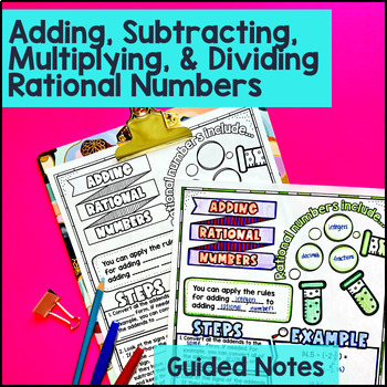 Rational Number Operations Guided Notes BUNDLE — preview page 2 of 4