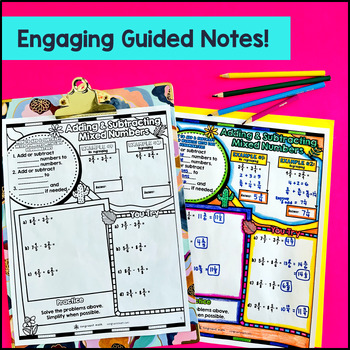 Fractions Add Subtract Multiply Decimal Notation Guided Notes 4th Grade CCSS — preview page 2 of 4