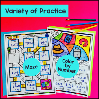 Fractions Add Subtract Multiply Decimal Notation Guided Notes 4th Grade CCSS — preview page 3 of 4