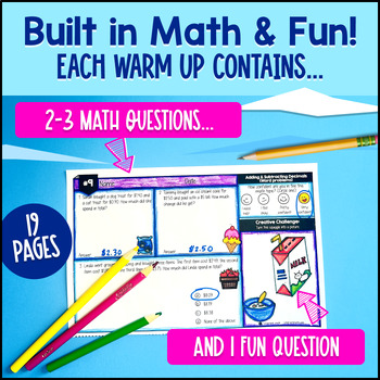 Decimal Place Value Decimal Operations 5th 6th Grade Math Warm Ups Bell Ringers — preview page 2 of 4