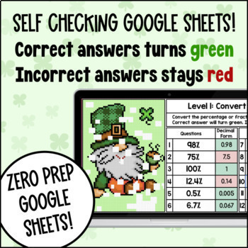 Converting Fractions, Decimals, and Percents Digital Pixel Art — preview page 3 of 4