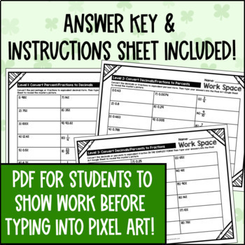 Converting Fractions, Decimals, and Percents Digital Pixel Art — preview page 4 of 4
