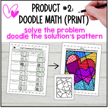 Combining Like Terms & Distributive Property — preview page 4 of 4