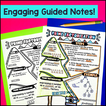 Number Patterns, Factors and Multiples, Prime Composite Guided Notes — preview page 2 of 4