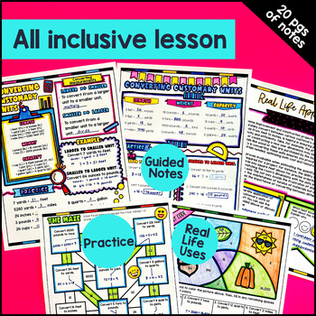 Metric and Customary Units of Measurement Conversions Guided Notes & Pixel Art — preview page 3 of 4