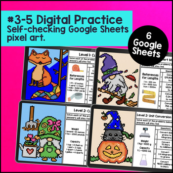 Metric and Customary Units of Measurement Conversions Guided Notes & Pixel Art — preview page 4 of 4
