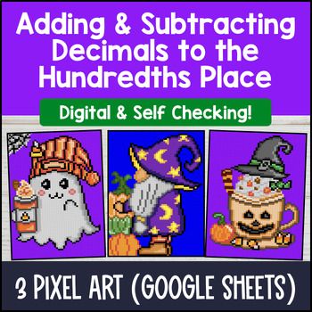 Thumbnail for [Fall] Adding and Subtracting Decimals to the Hundredths Place Digital Pixel Art