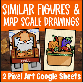 Similar Figures Digital Pixel Art Scale Factors Map Scale Drawings & Scale Model