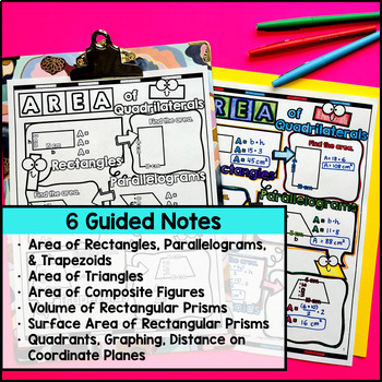 Geometry Area, Volume, Coordinate Plane Guided Notes BUNDLE — preview page 2 of 4