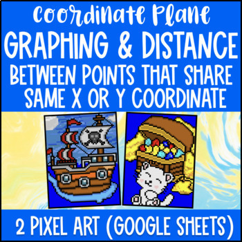 Four Quadrants of the Coordinate Plane Digital Pixel Art