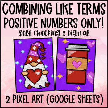 Combining Like Terms Digital Pixel Art