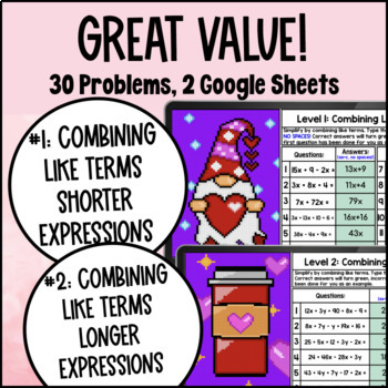 Combining Like Terms Digital Pixel Art — preview page 2 of 4
