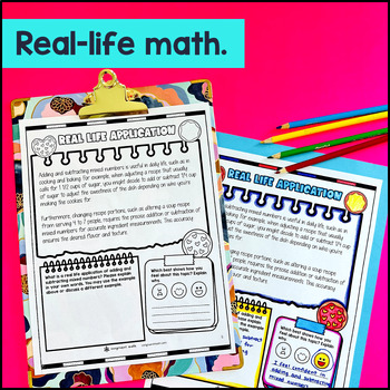 Adding and Subtracting Mixed Numbers Unlike Denominator Guided Notes w/ Doodles — preview page 4 of 4
