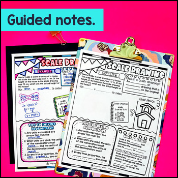 Scale Drawings Scale Factors Guided Notes & Doodles — preview page 2 of 4