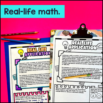 Measurement Conversions Ratios Guided Notes with Doodles — preview page 4 of 4