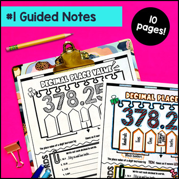 Decimal Place Value Chart Digital & Print Bundle — preview page 2 of 4
