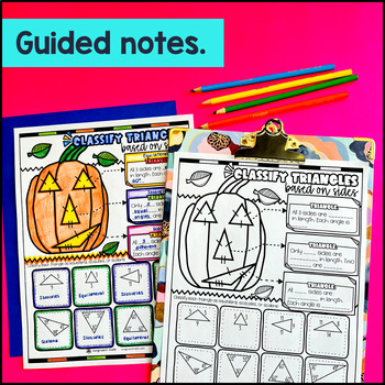 Classifying Triangles Sides & Angles Guided Notes w Doodles — preview page 2 of 4