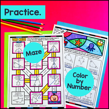 Classifying Triangles Sides & Angles Guided Notes w Doodles — preview page 3 of 4