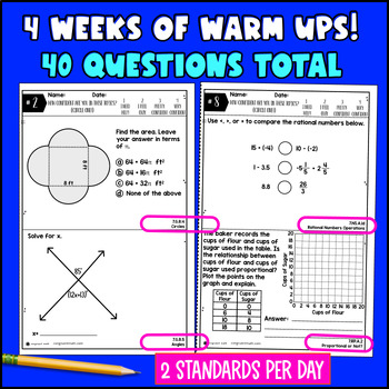 7th Grade End of Year Math Activities — preview page 2 of 4